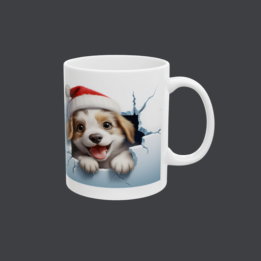 Weihnachtstasse mit Tiermotiven